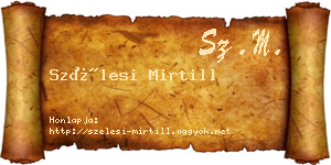 Szélesi Mirtill névjegykártya
